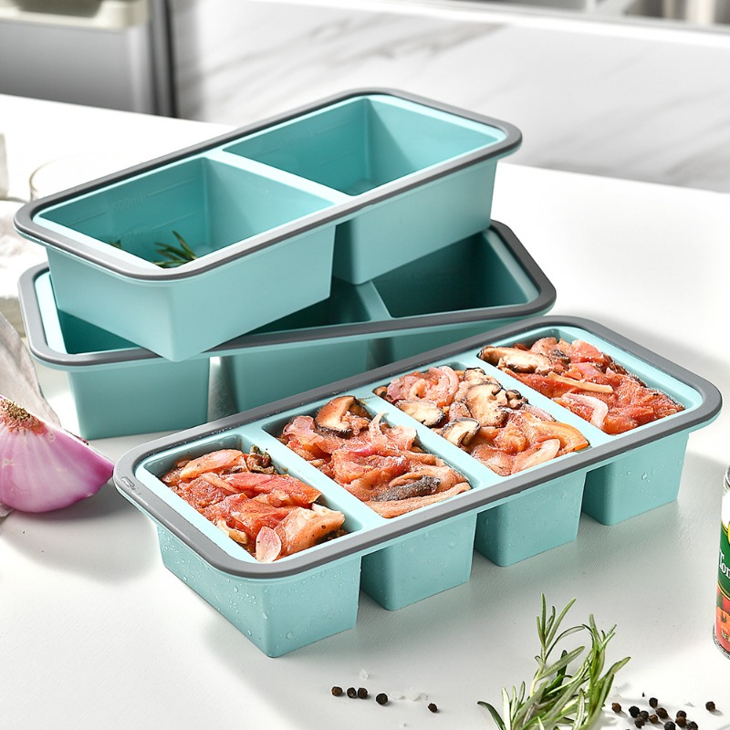 Meal Prep Template - Moldes grandes de silicona para cubos