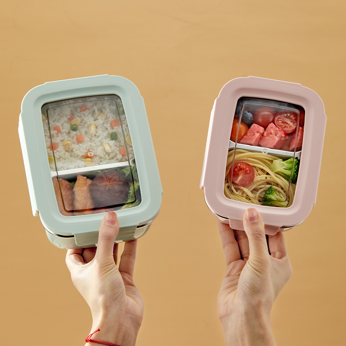 Meal Prep Bowl - Fiambrera con compartimento de acero inoxidable