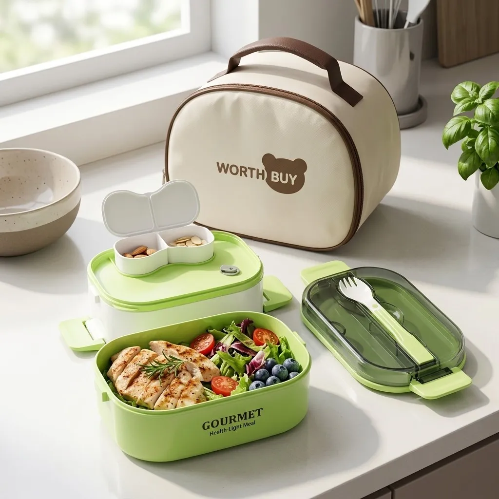 Lonchera Bento de Plástico Apt - Meal Prep Or Prep Meal reseña y precio