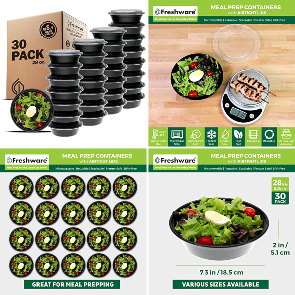 Recipientes para Preparación d - Meal Prep Bowl reseña y precio