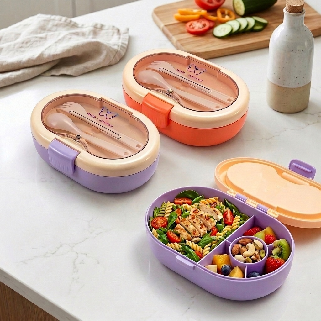 Lonchera Bento de Plástico a P - Meal Prep Or Prep Meal reseña y precio