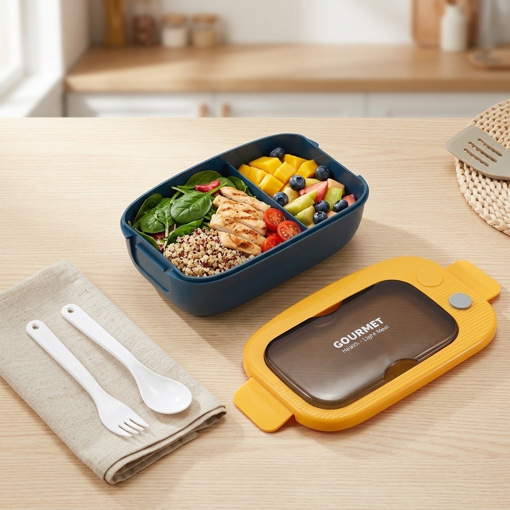 Lonchera Bento de Plástico con - Meal Prep Or Prep Meal reseña y precio