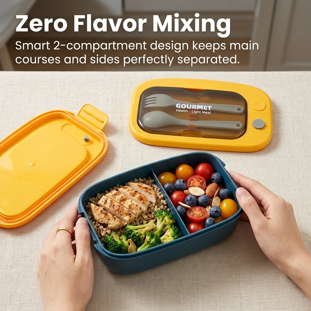 Lonchera Bento de Plástico con - Meal Prep Or Prep Meal reseña y precio