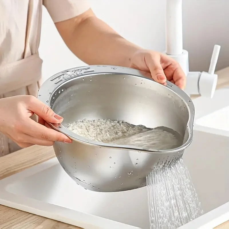 Colador de Acero Inoxidable An - Meal Prep With Rice reseña y precio